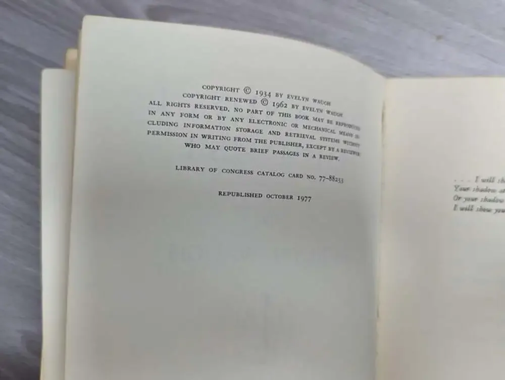 Vintage 1977 Evelyn Waugh A Handful of Dust Paperback Book